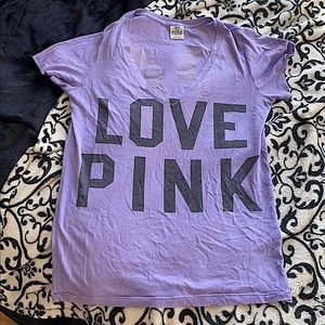 Purple V-Neck VSPink Tee